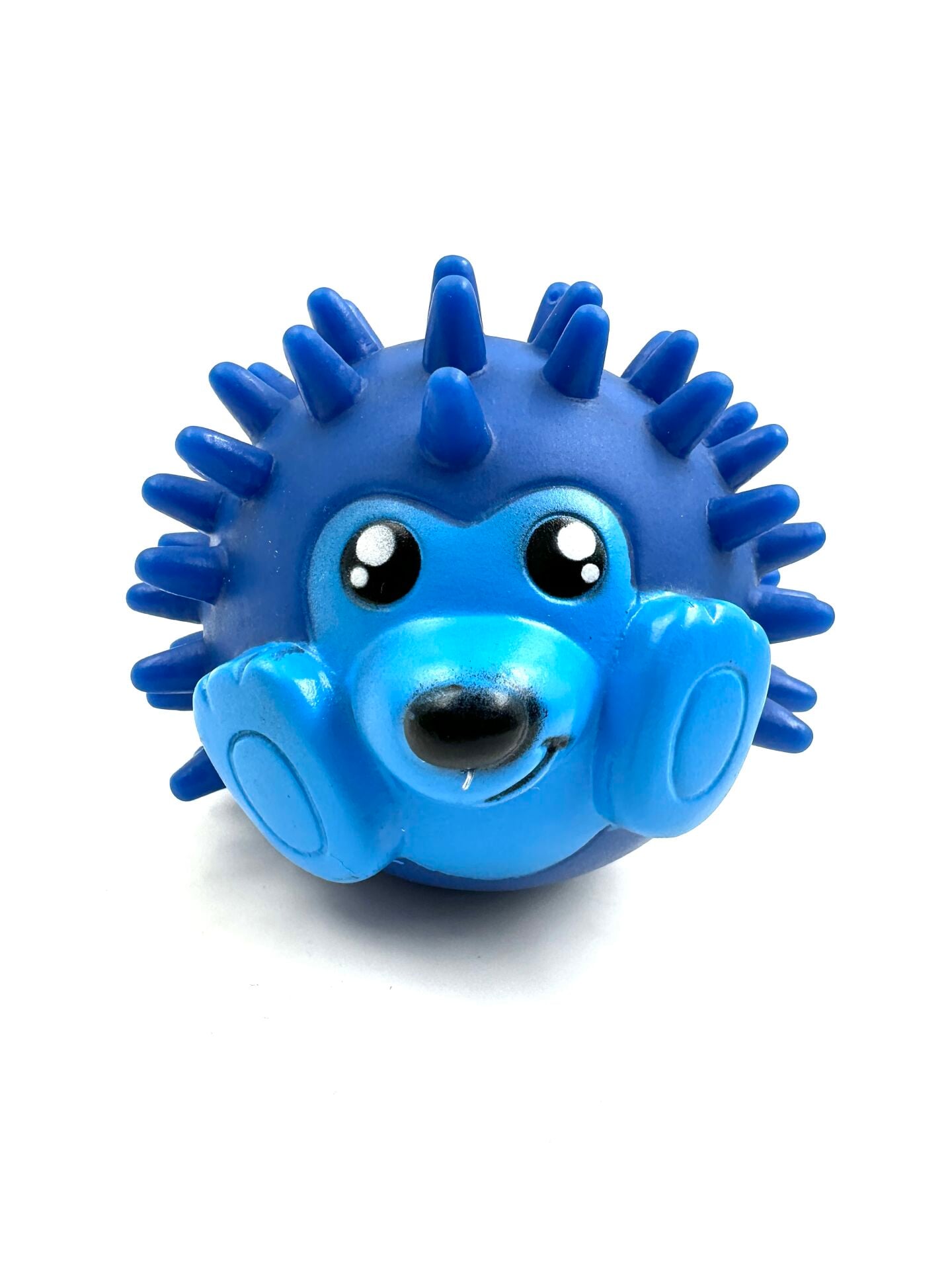 Sesli Kirpi Top Diş Kaşıyıcı Köpek Oyuncağı 8x7cm (Mavi)