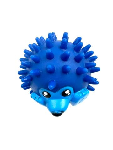 Sesli Kirpi Top Diş Kaşıyıcı Köpek Oyuncağı 8x7cm (Mavi)