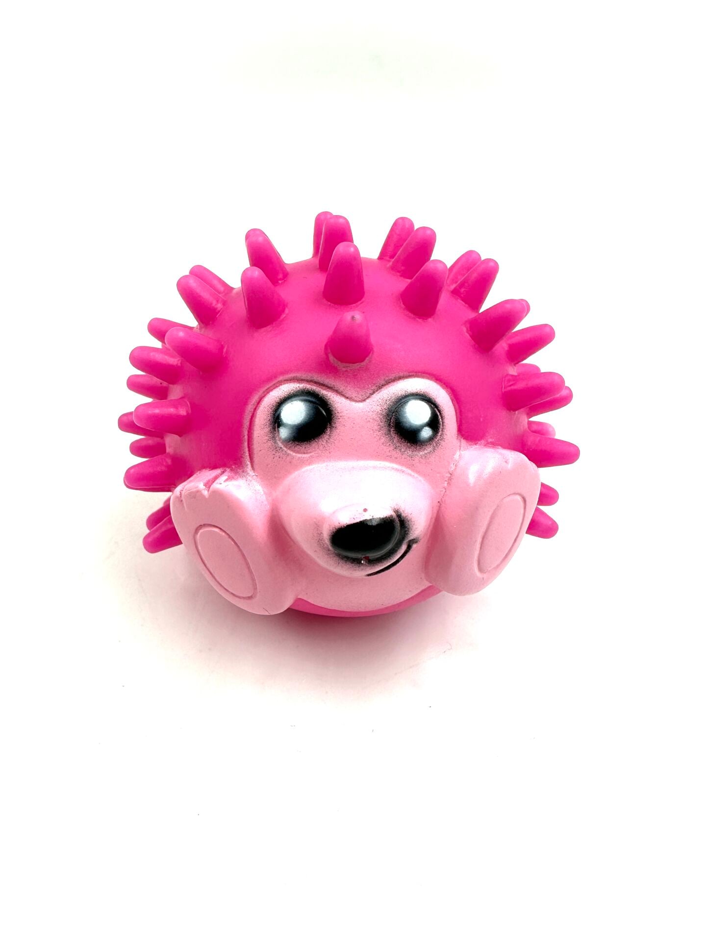 Sesli Kirpi Top Köpek Oyuncağı - Diş Kaşıyıcı 8x7cm (Pembe)