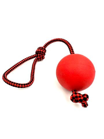 Köpek Çekiştirme ve Eğitim Topu Sert Kauçuk - 7.6cm (Kırmızı)