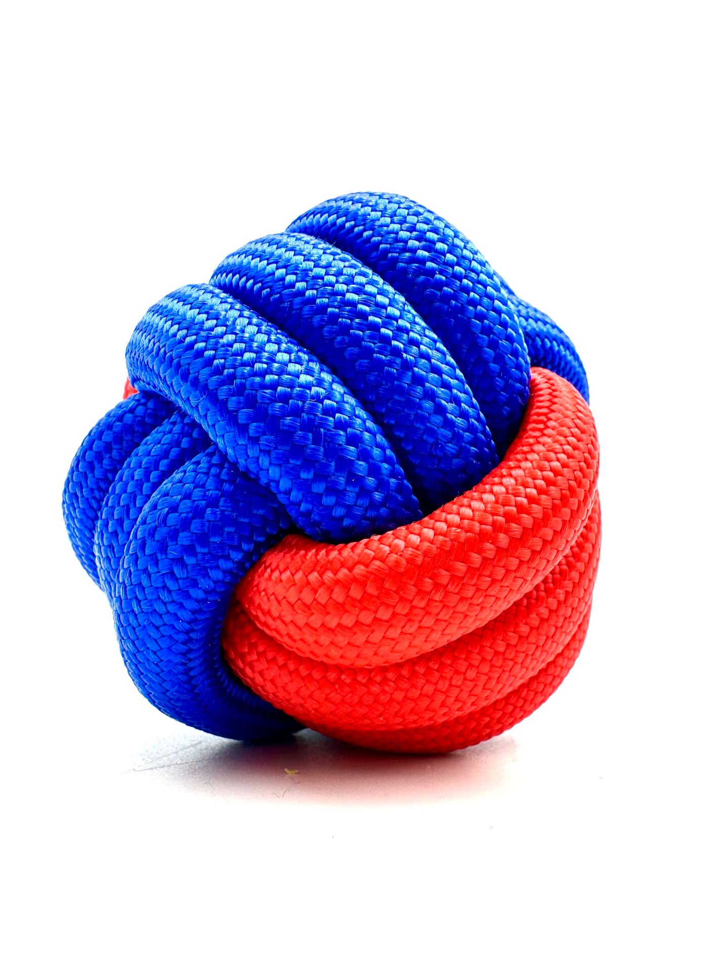 Halat Köpek Oyun Topu - Dayanıklı 7cm (Kırmızı-Lacivert)