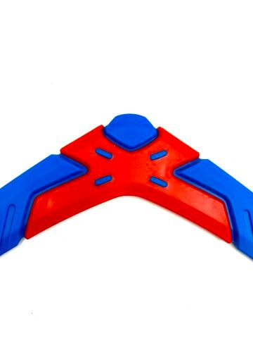 Bumerang Frizbi Köpek Oyuncağı - 27cm (Mavi-Kırmızı)