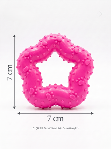 Yavru Köpek Diş Kaşıma Tartar Temizleme Oyuncağı 7x2 cm - Pembe