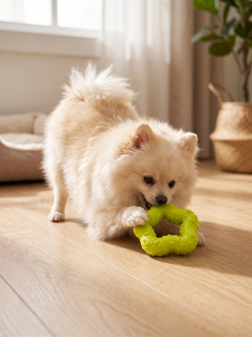 Küçük Irk ve Yavru Köpek Diş Kaşıma Oyuncağı 7cm (Yeşil)
