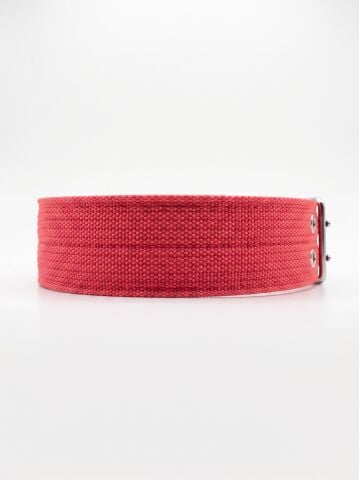 Sağlam Büyük Irk Köpek Boyun Tasması | Çift Dilli (4cm / 5cm) Kırmızı