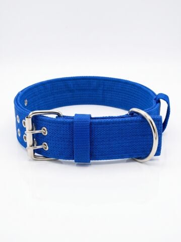 Köpek Boyun Tasması | Güçlendirilmiş Çift Dilli (4cm / 5cm) Lacivert