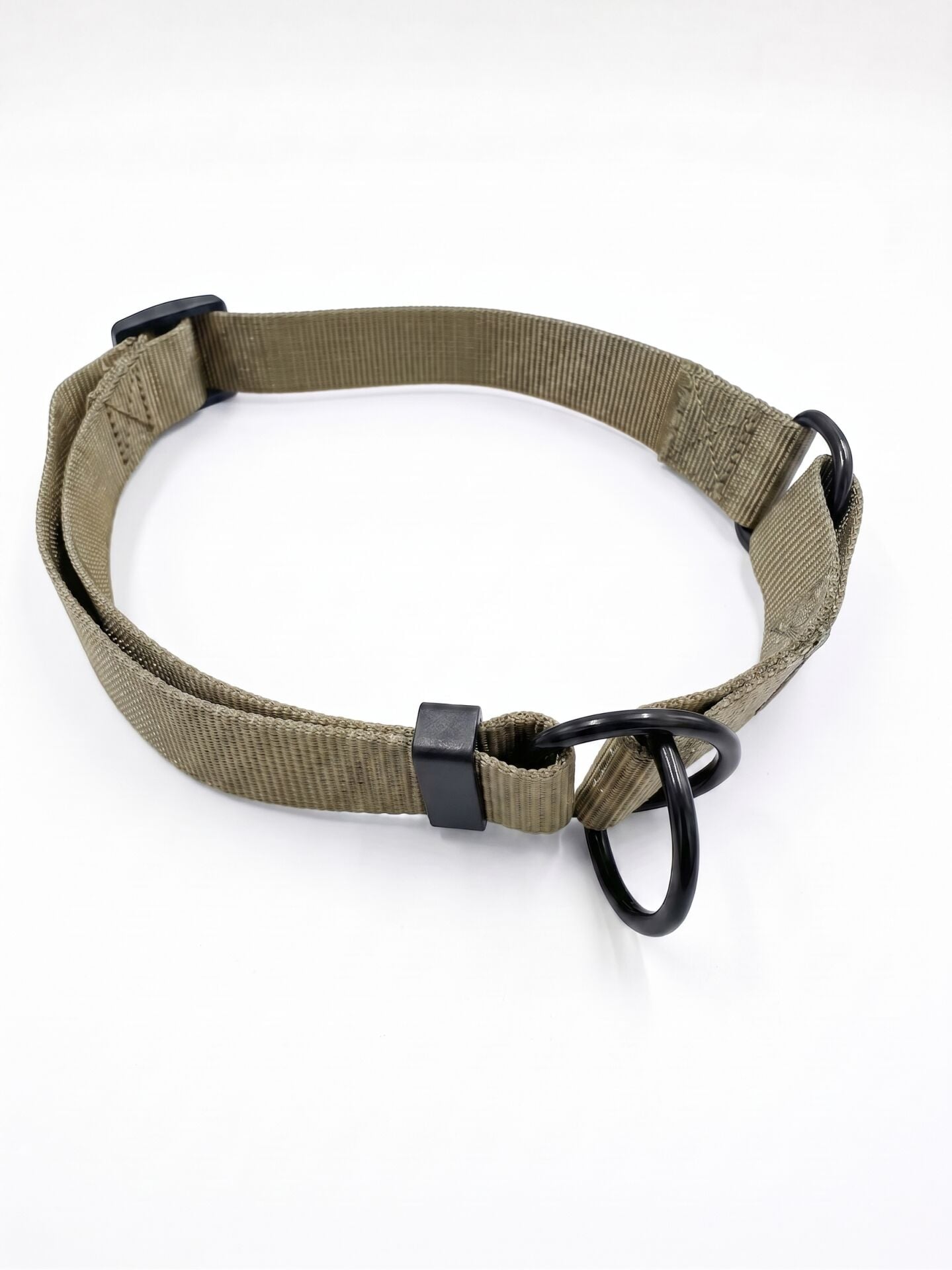 Köpek Eğitim Tasması - Çekiştirme Önleyici Stoperli Ayarlanabilir (Haki)