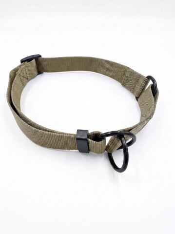 Köpek Eğitim Tasması - Çekiştirme Önleyici Stoperli Ayarlanabilir (Haki)