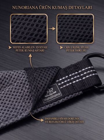 Martingale Yarı Boğma Köpek Eğitim Tasması – Yumuşak Dokulu Reflektörlü (Siyah)