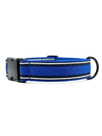 Airmesh Köpek Boyun Tasması - Ekstra Yumuşak Reflektörlü (Mavi)