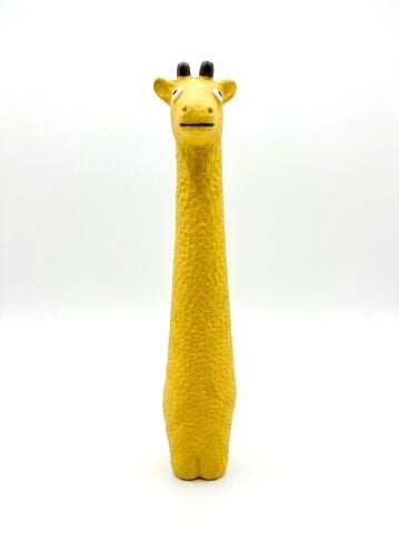 Yumuşak Köpek Diş Kaşıma Oyuncağı - Sesli Zürafa Isırma Figürü (Sarı) (23 cm)
