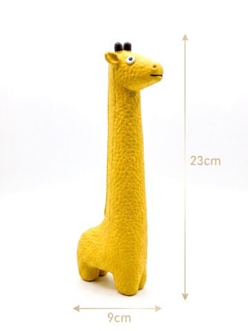 Yumuşak Köpek Diş Kaşıma Oyuncağı - Sesli Zürafa Isırma Figürü (Sarı) (23 cm)