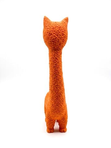 Sesli Köpek Diş Kaşıma Oyuncağı - Yumuşak Çiğneme Figürü (Turuncu) (23 cm)