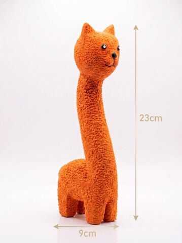 Sesli Köpek Diş Kaşıma Oyuncağı - Yumuşak Çiğneme Figürü (Turuncu) (23 cm)