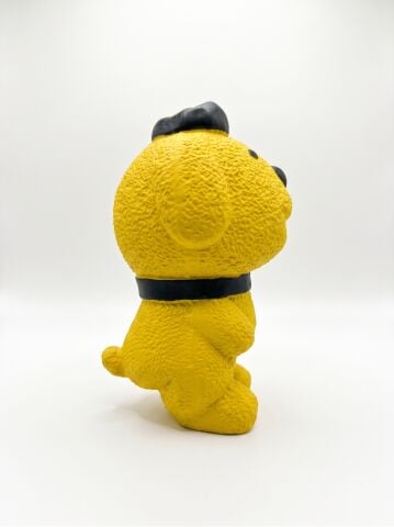 Sesli Köpek Diş Kaşıma Oyuncağı - Esnek Köpek Çiğneme Figürü (Sarı) (15 cm)