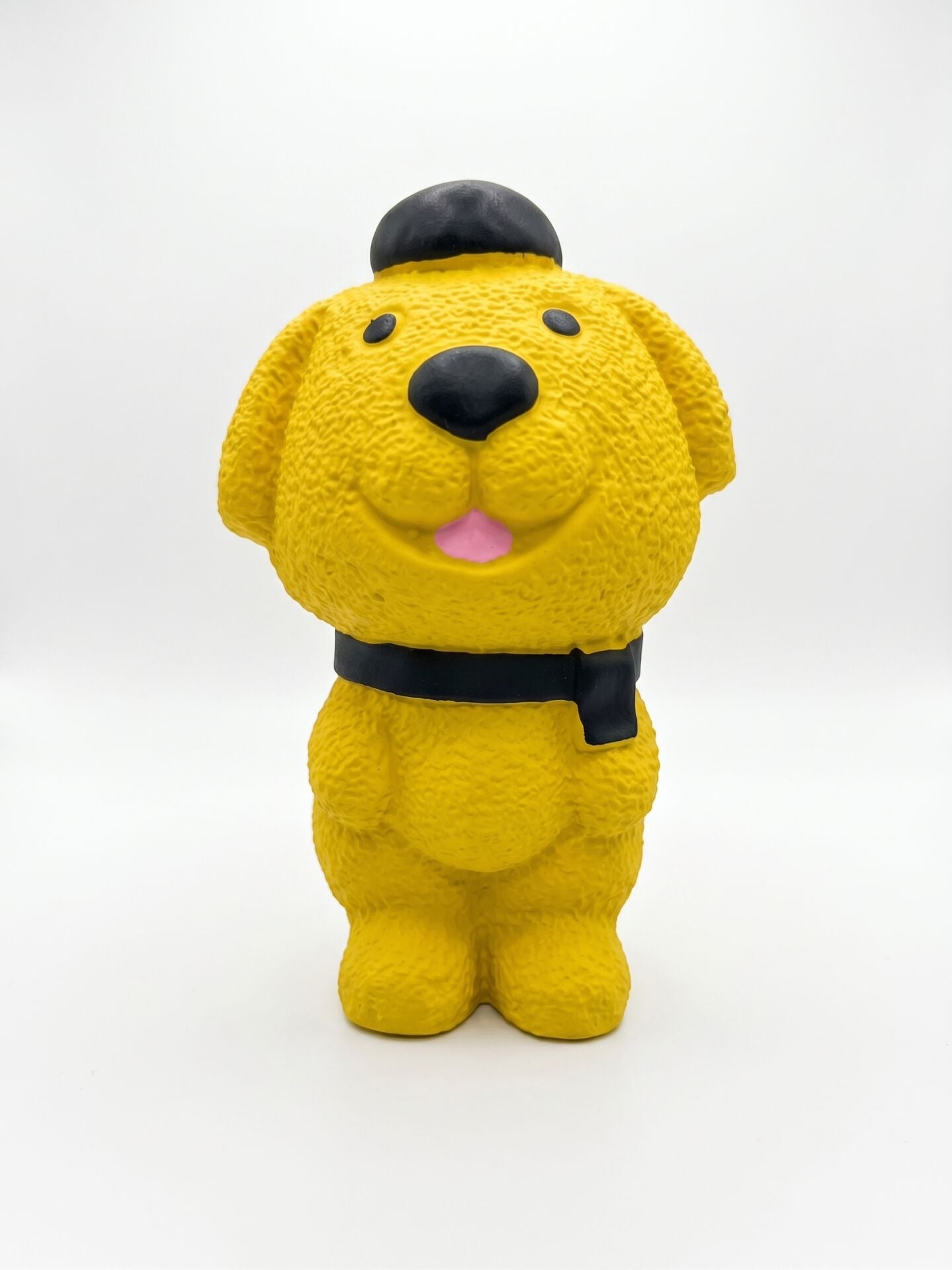 Sesli Köpek Diş Kaşıma Oyuncağı - Esnek Köpek Çiğneme Figürü (Sarı) (15 cm)