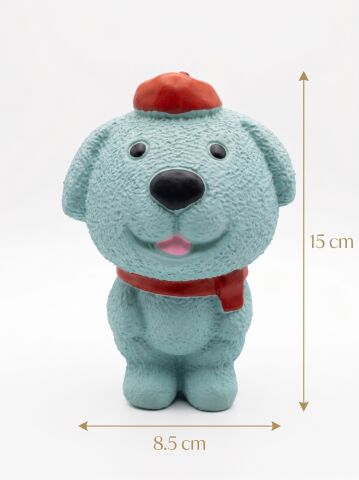 Sesli Köpek Isırma Oyuncağı - Esnek Köpek Diş Kaşıyıcı (Mavi) (15 cm)