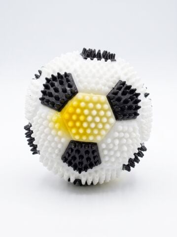 Işıklı Köpek Oyun Topu - Zıplayan Futbol Topu Tasarımlı (6.5cm)