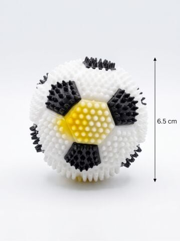 Işıklı Köpek Oyun Topu - Zıplayan Futbol Topu Tasarımlı (6.5cm)