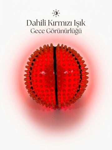 Işıklı Köpek Oyun Topu - Zıplayan Basketbol Topu Tasarımlı (6.5cm)