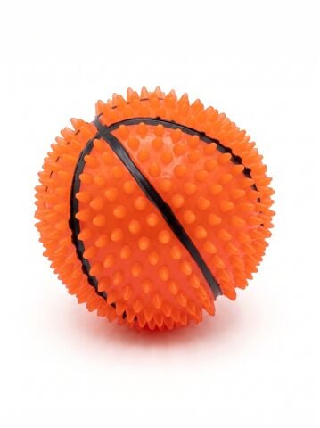 Işıklı Köpek Oyun Topu - Zıplayan Basketbol Topu Tasarımlı (6.5cm)