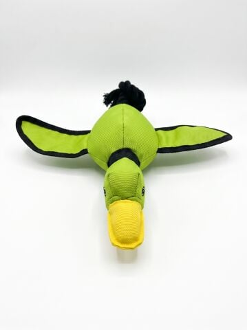 Sesli Ördek Peluş Köpek Oyuncağı - Halat Kuyruklu (Yeşil) (36 cm)
