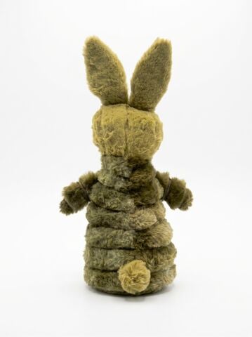 Sesli Tavşan Peluş Köpek Oyuncağı - Hışırtılı ve Boğumlu Gövde (Yeşil) (41 cm)
