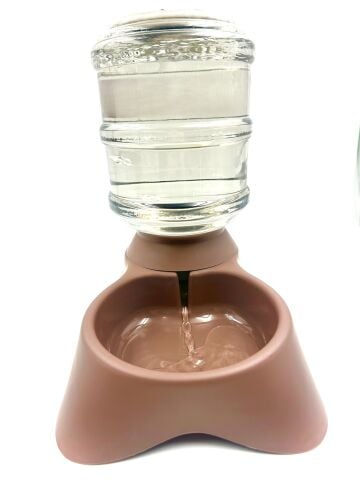 3.5 Litre Hazneli Otomatik Kedi ve Köpek Su Kabı (Kahverengi)