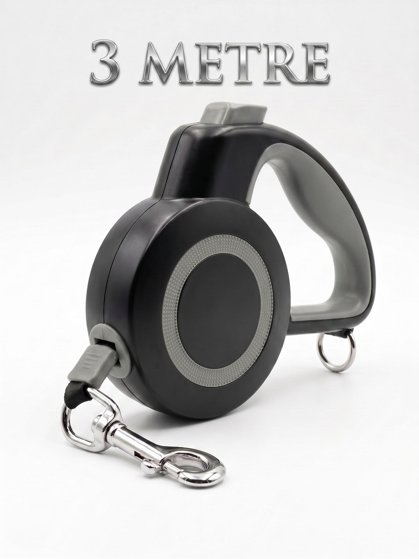 Otomatik Makaralı Köpek Gezdirme Tasması 3 Metre (15 kg) (Gri)