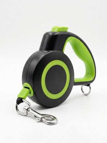 Otomatik Makaralı Köpek Gezdirme Tasması 5 Metre (25 kg) (Yeşil)