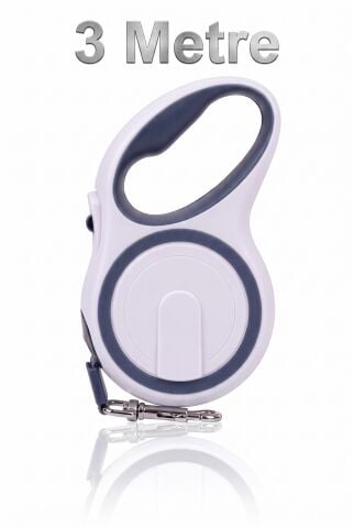 Otomatik Makaralı Köpek Gezdirme Tasması 3 Metre (12 kg) (Lacivert)