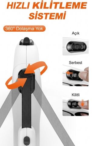 Otomatik Makaralı Köpek Gezdirme Tasması 3 Metre (12 kg) (Lacivert)