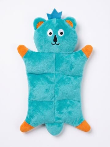 Sesli Peluş Tilki Köpek Isırma ve Çiğneme Oyuncağı (Mavi) 27 cm