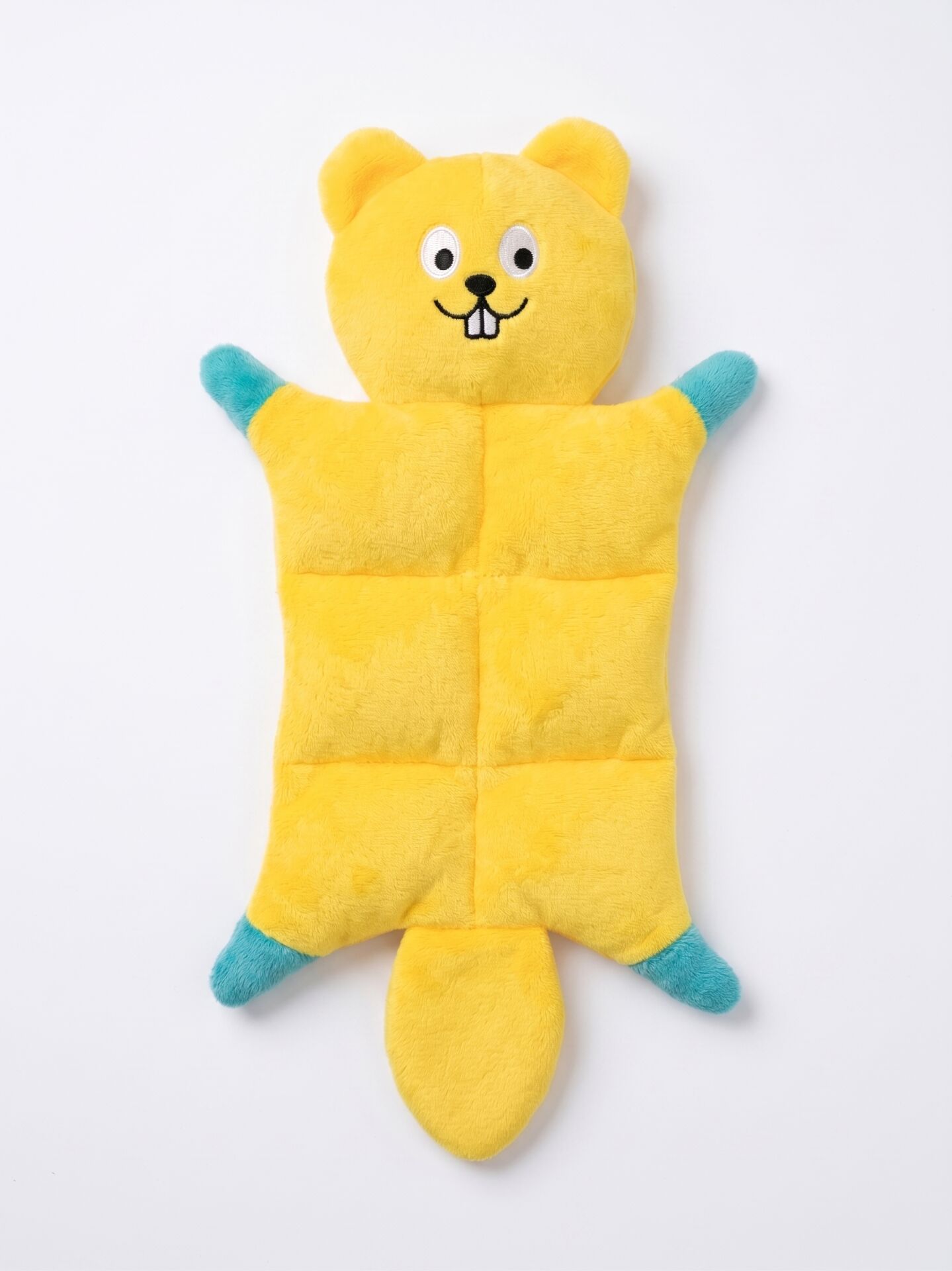 Sesli Peluş Tilki Köpek Isırma ve Çiğneme Oyuncağı (Sarı) 27 cm