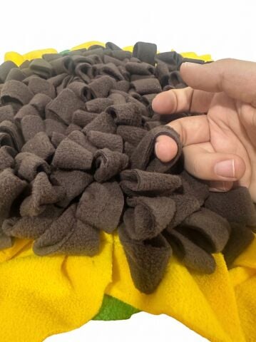 Ayçiçeği Katlanır Köpek Ödül ve Koklama Matı - Zeka Geliştirici Yavaş Yeme 60x60 cm