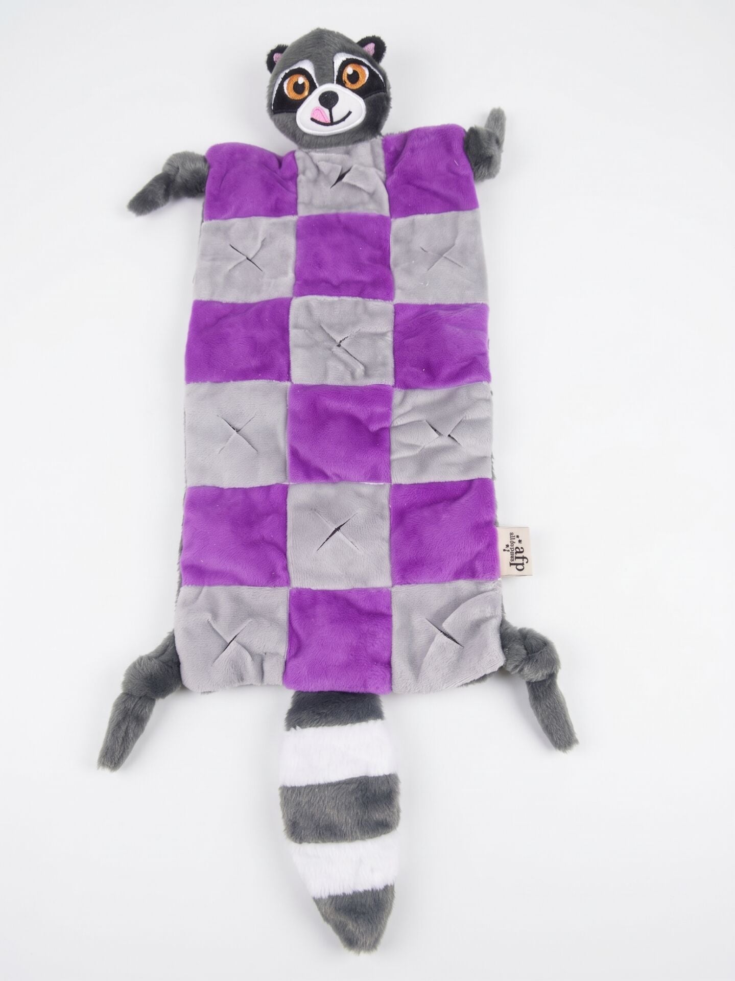 Rakun Figürlü Sesli Köpek Koklama Matı 58x34 cm (Mor)