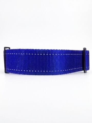 EzyDog Double Up Çift D-Halkalı Reflektörlü Köpek Boyun Tasması (Mavi) (XL)