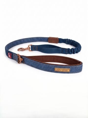 EzyDog Zero Shock Şok Emici Köpek Gezdirme Kayışı - Denim (Kot)