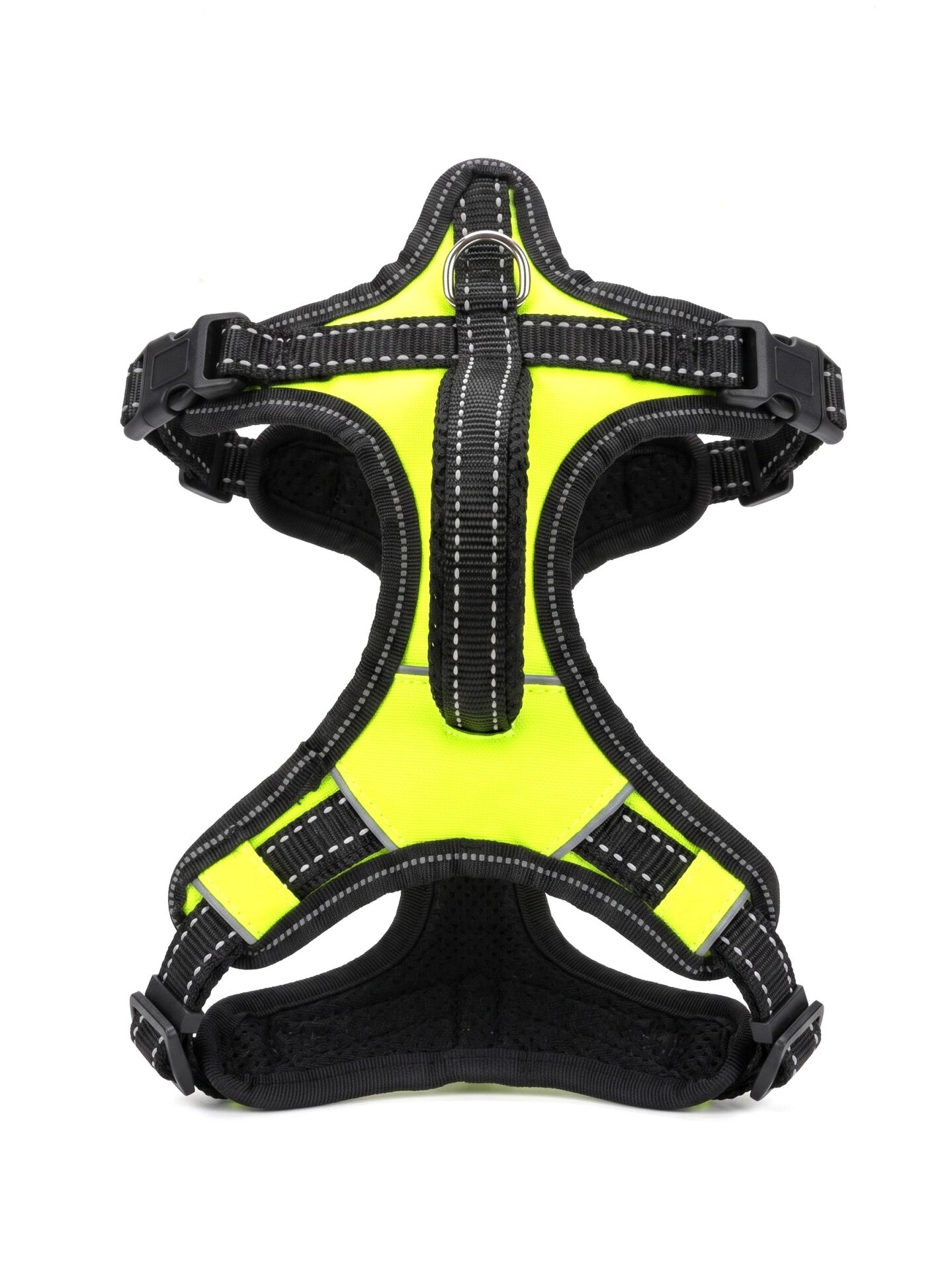 Y-Tipi Reflektörlü Köpek Göğüs Tasması - Sırt Tutmalı Yeşil (M) 55-65cm