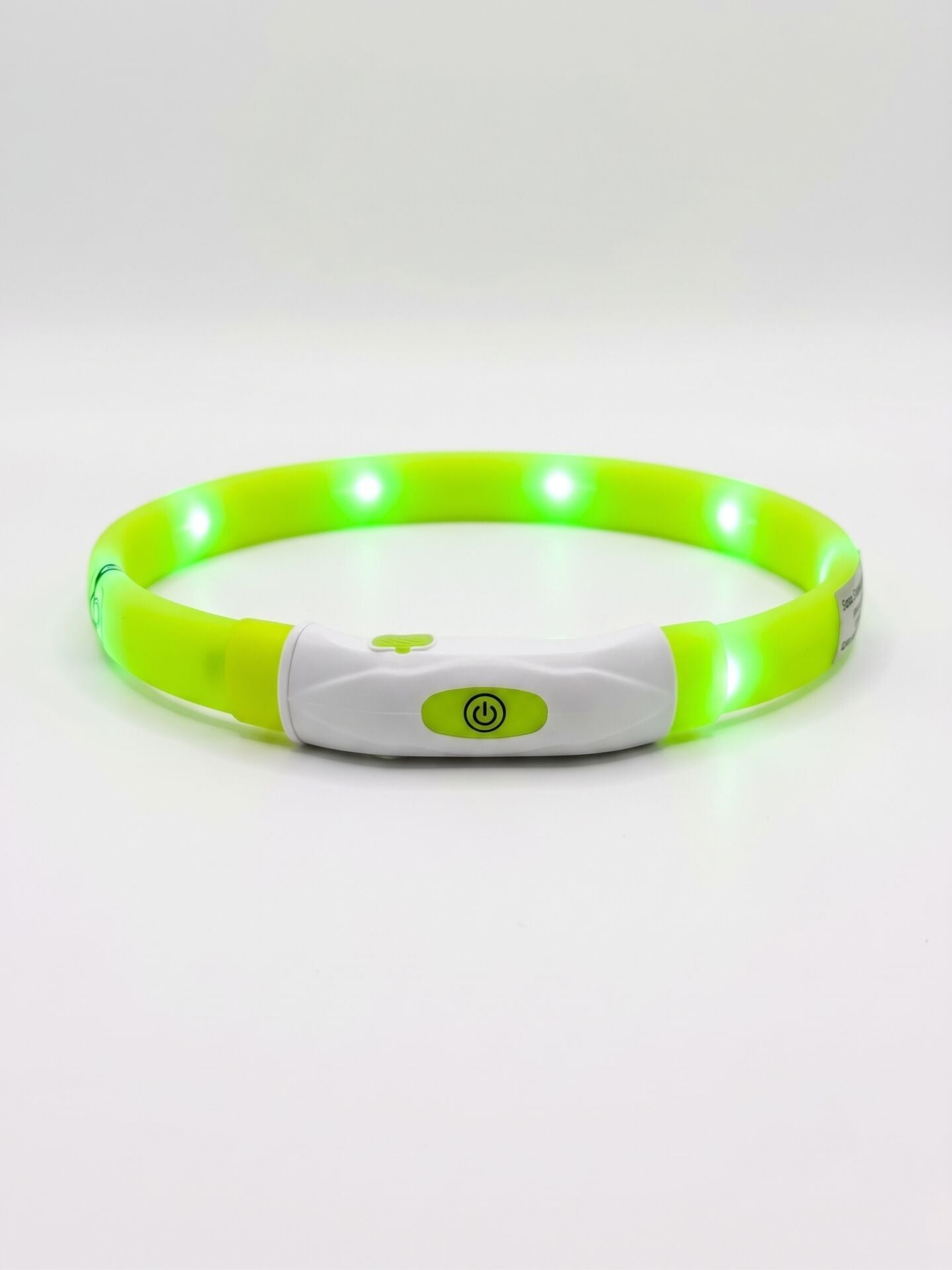 USB Kablolu Işıklı Köpek Boyun Tasması - Kesilebilir LED 40 cm (Sarı)