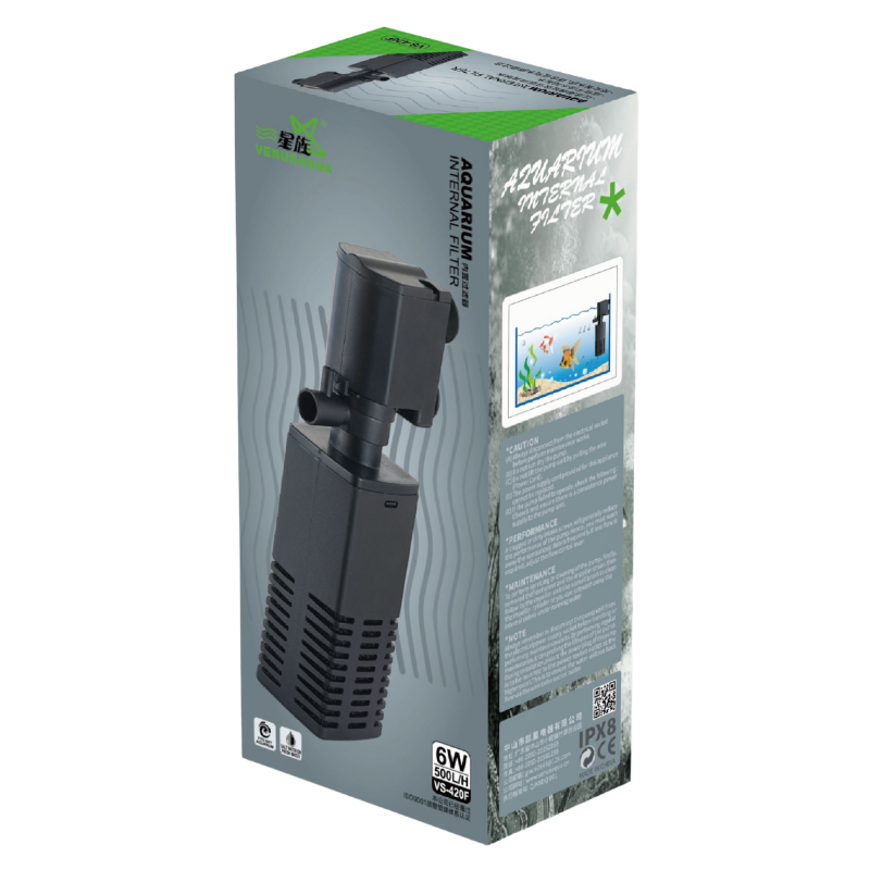 Venusaqua VS-420F Akvaryum İç Filtre ve Temizleme Motoru 500 L/H (6W)