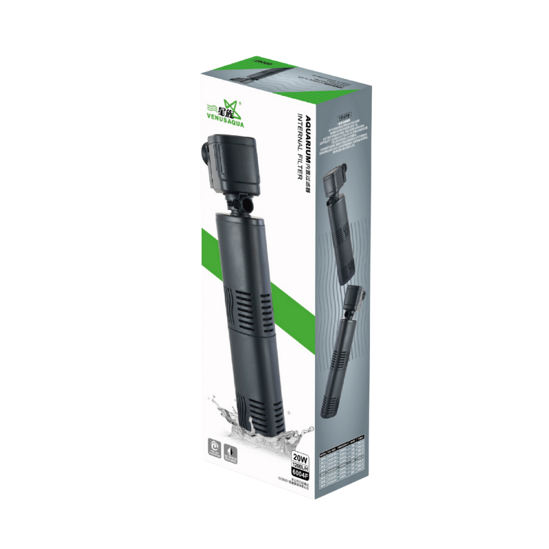 VenusAqua 6004F Çift Hazneli Akvaryum İç Filtre - 1200 L/H 20W